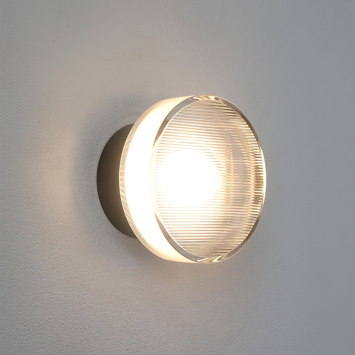 Roc Ribbed Glass LED Wall Sconce
