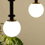 Roman Column Ash Wood & Glass Pendant