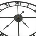 Roman Numeral Wall Clock, Metal Construction, Battery Powered