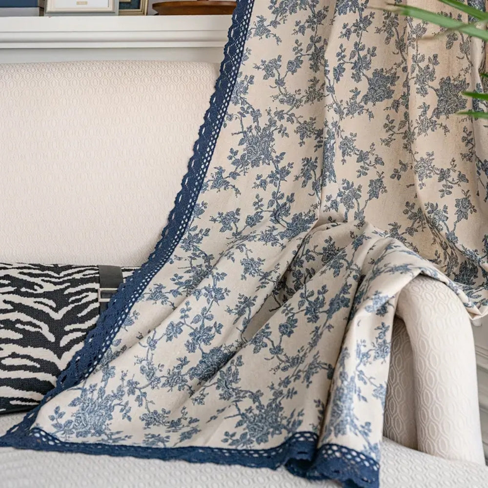 RomanticMaribelle: Curtain in Country Style with Floral Lace – Cozy & Decorative for Living & Sleeping Areas