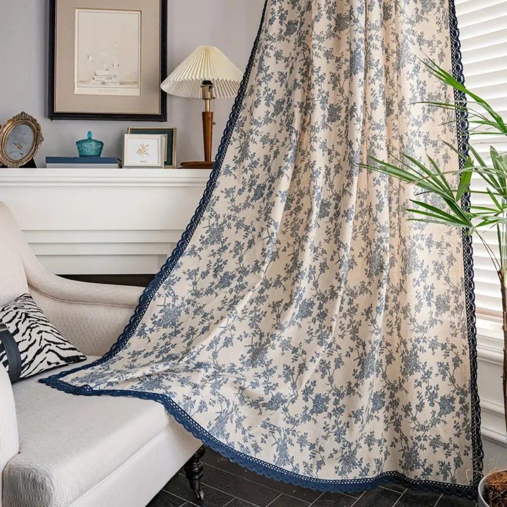 RomanticMaribelle: Curtain in Country Style with Floral Lace – Cozy & Decorative for Living & Sleeping Areas