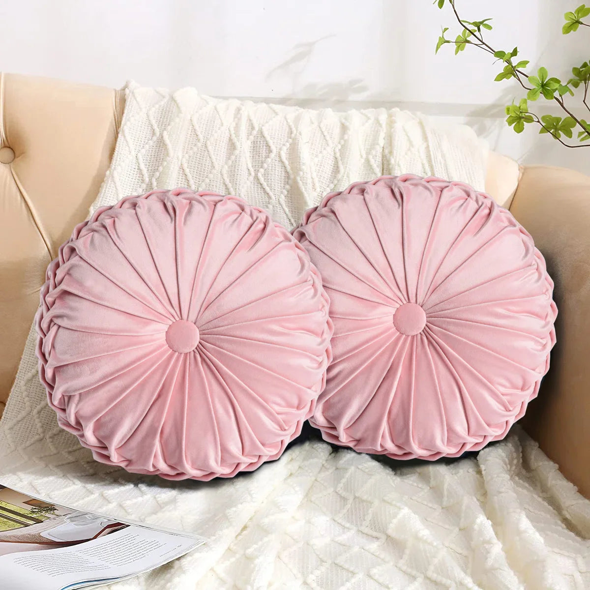 Rosalien velvet decorative cushion set