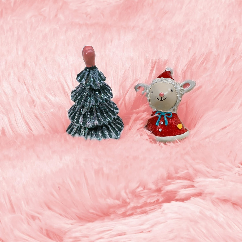 RoséDream: Round Pink Fluffy Rug – Decorative for Living Room, Bedroom & Christmas Decoration