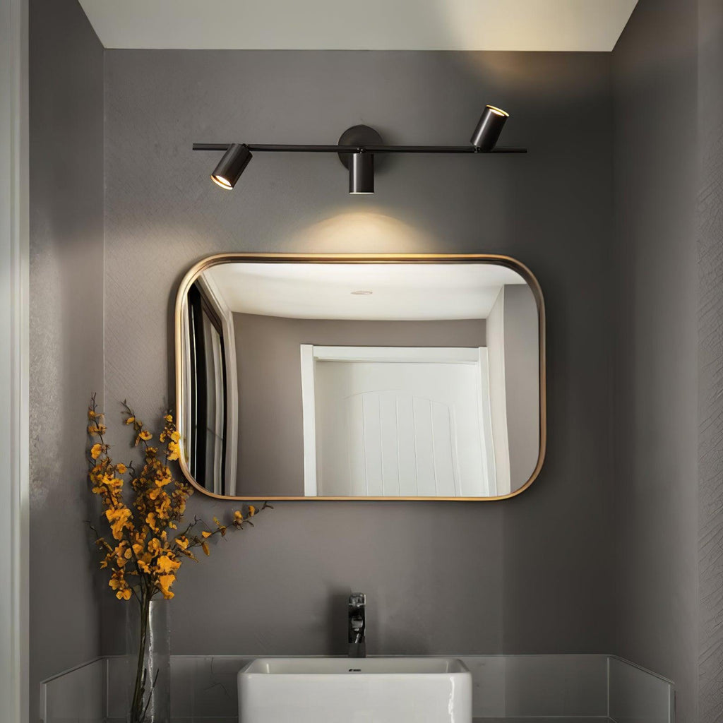Modern Brass Double Cylinder Adjustable Wall Spotlight