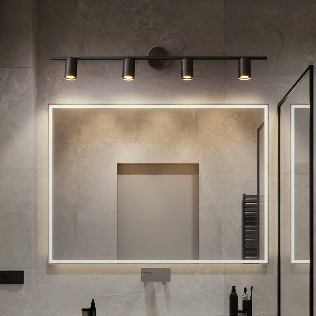 Modern Brass Double Cylinder Adjustable Wall Spotlight