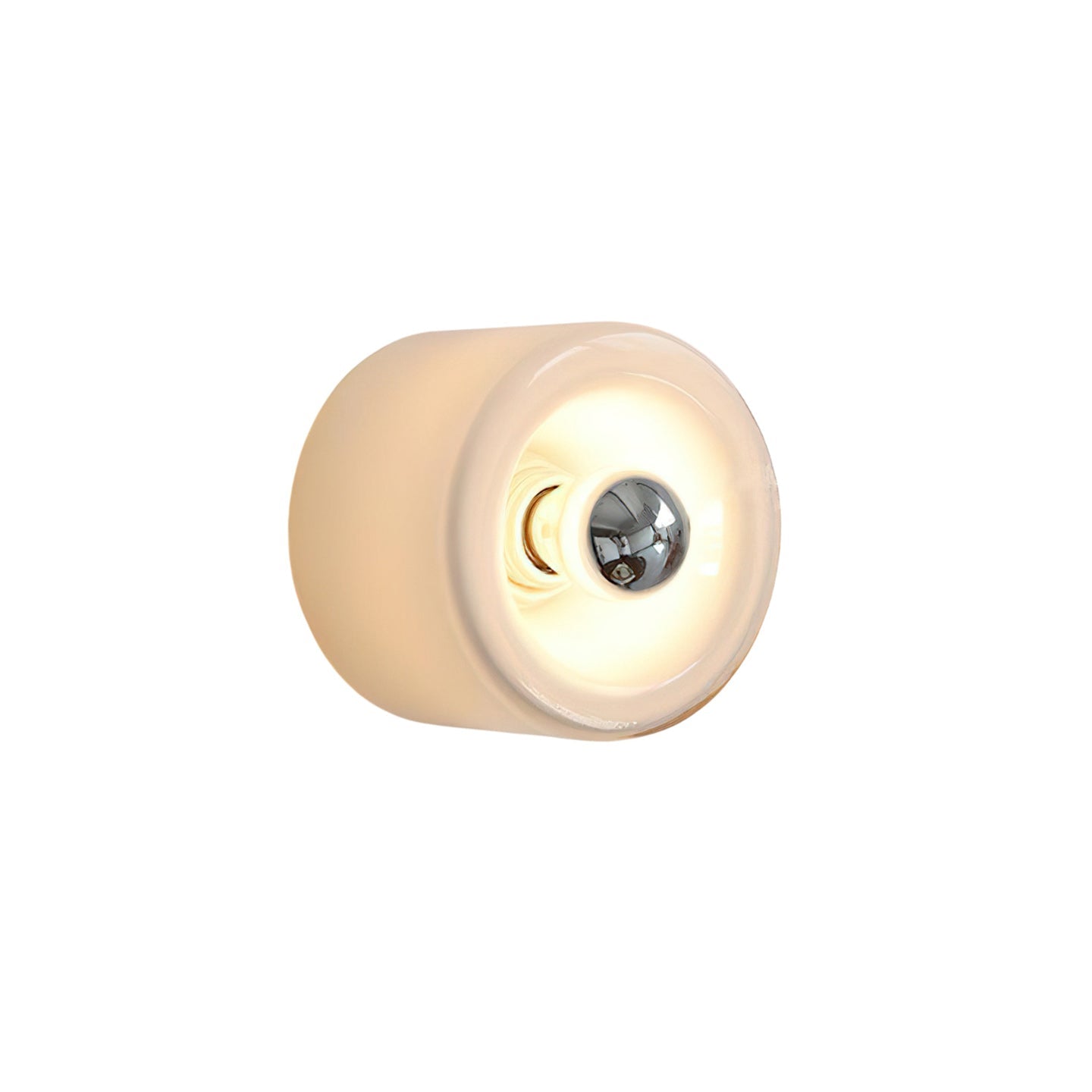 Round Frosted Glass Wall Sconce