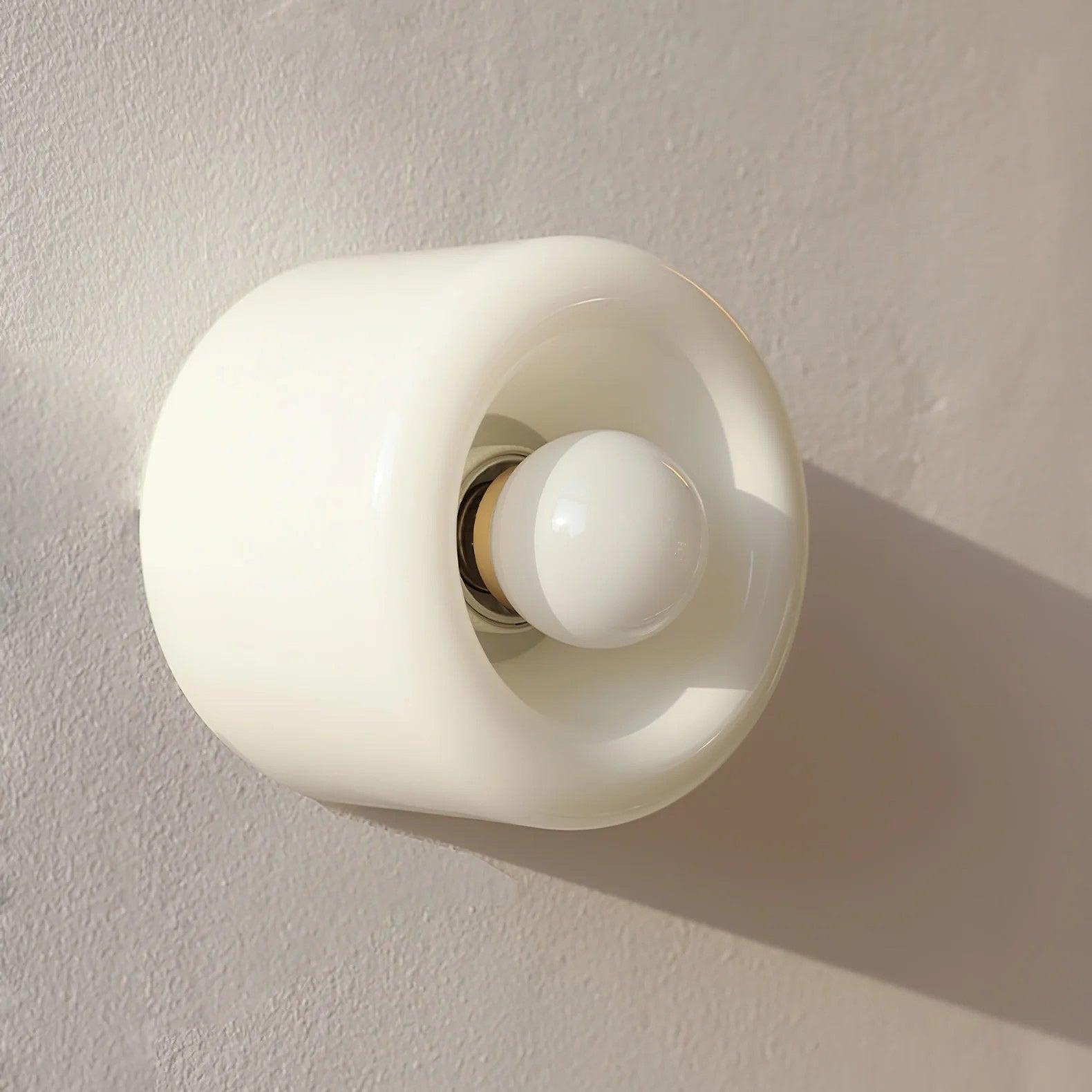 Round Frosted Glass Wall Sconce