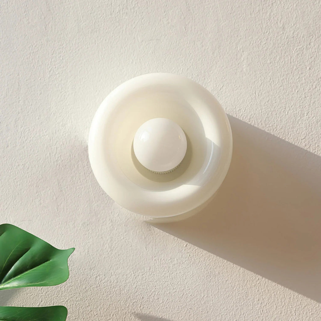Round Frosted Glass Wall Sconce