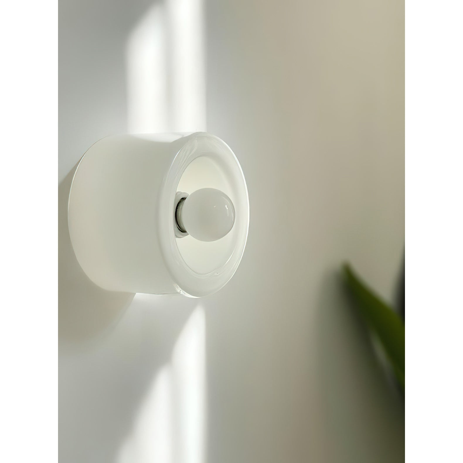 Round Frosted Glass Wall Sconce