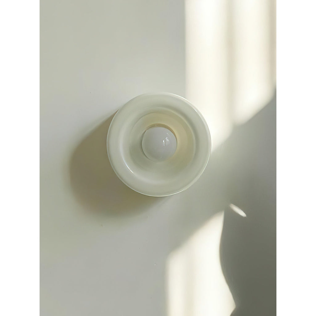 Round Frosted Glass Wall Sconce