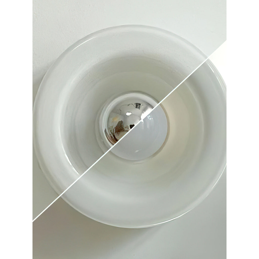 Round Frosted Glass Wall Sconce