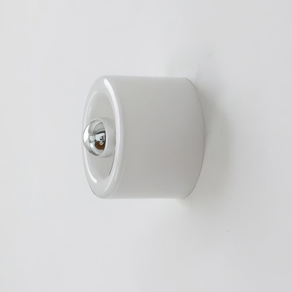 Round Frosted Glass Wall Sconce