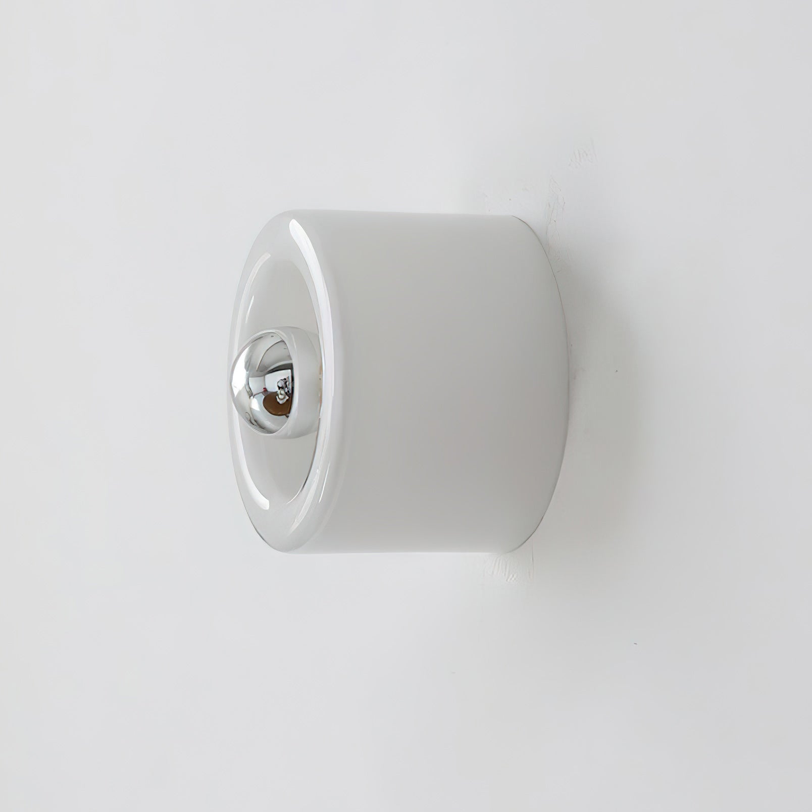 Round Frosted Glass Wall Sconce