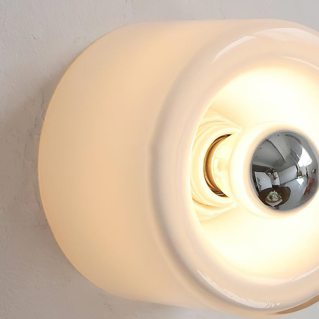 Round Frosted Glass Wall Sconce