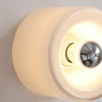 Round Frosted Glass Wall Sconce