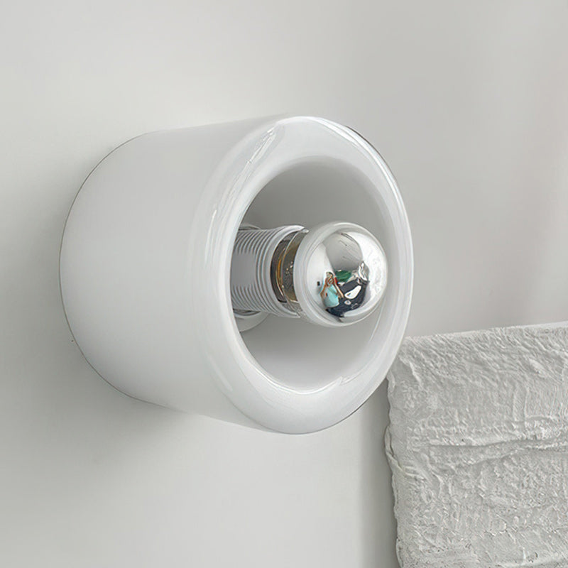 Round Frosted Glass Wall Sconce