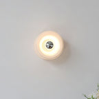 Round Frosted Glass Wall Sconce