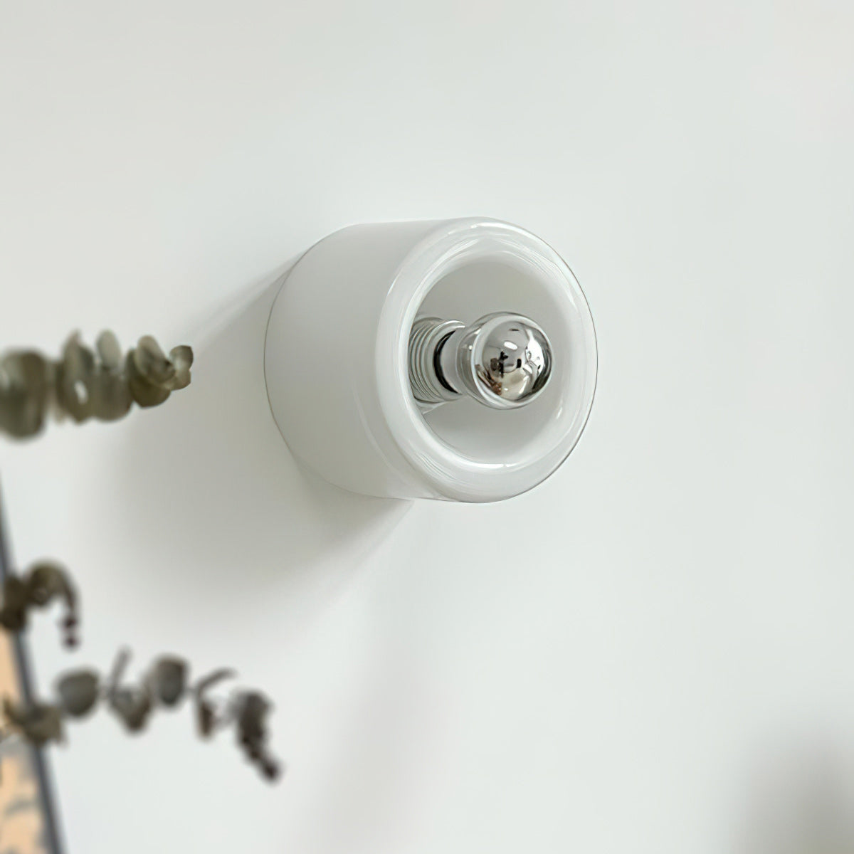 Round Frosted Glass Wall Sconce
