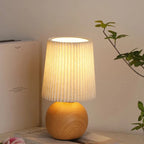 Table Lamp Fabric Shade Ceramic Base LED Cordless