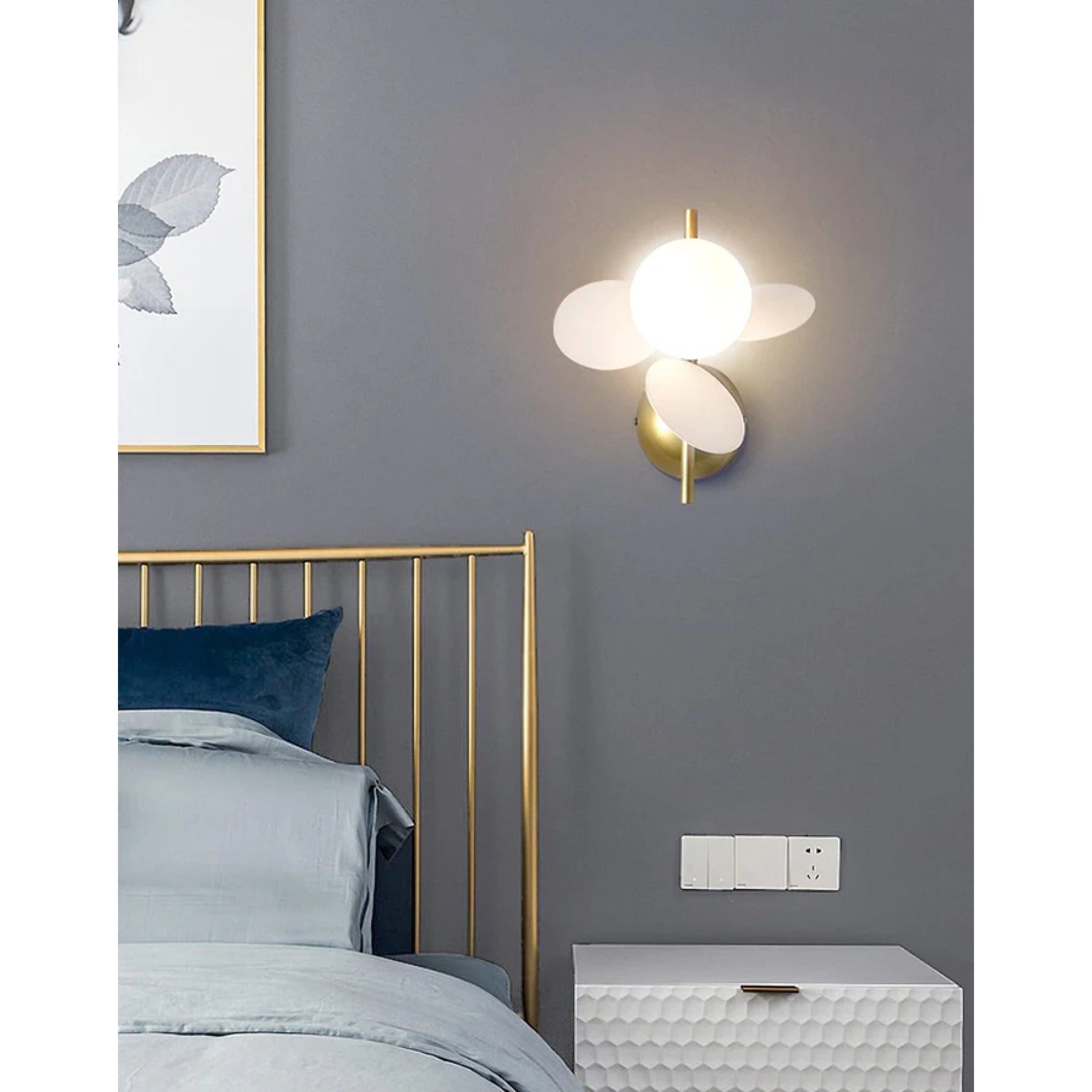 Fiora Wandlamp | Abstract Bloemmotief met Pastelkleurige Schijven