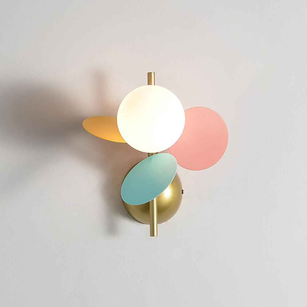 Fiora Wandlamp | Abstract Bloemmotief met Pastelkleurige Schijven