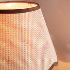 Rowan Scalloped Linen & Walnut Table Lamp