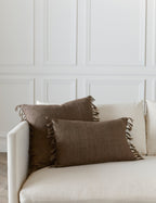 Brio Linen Pillow | Handmade with Tasseled Ends