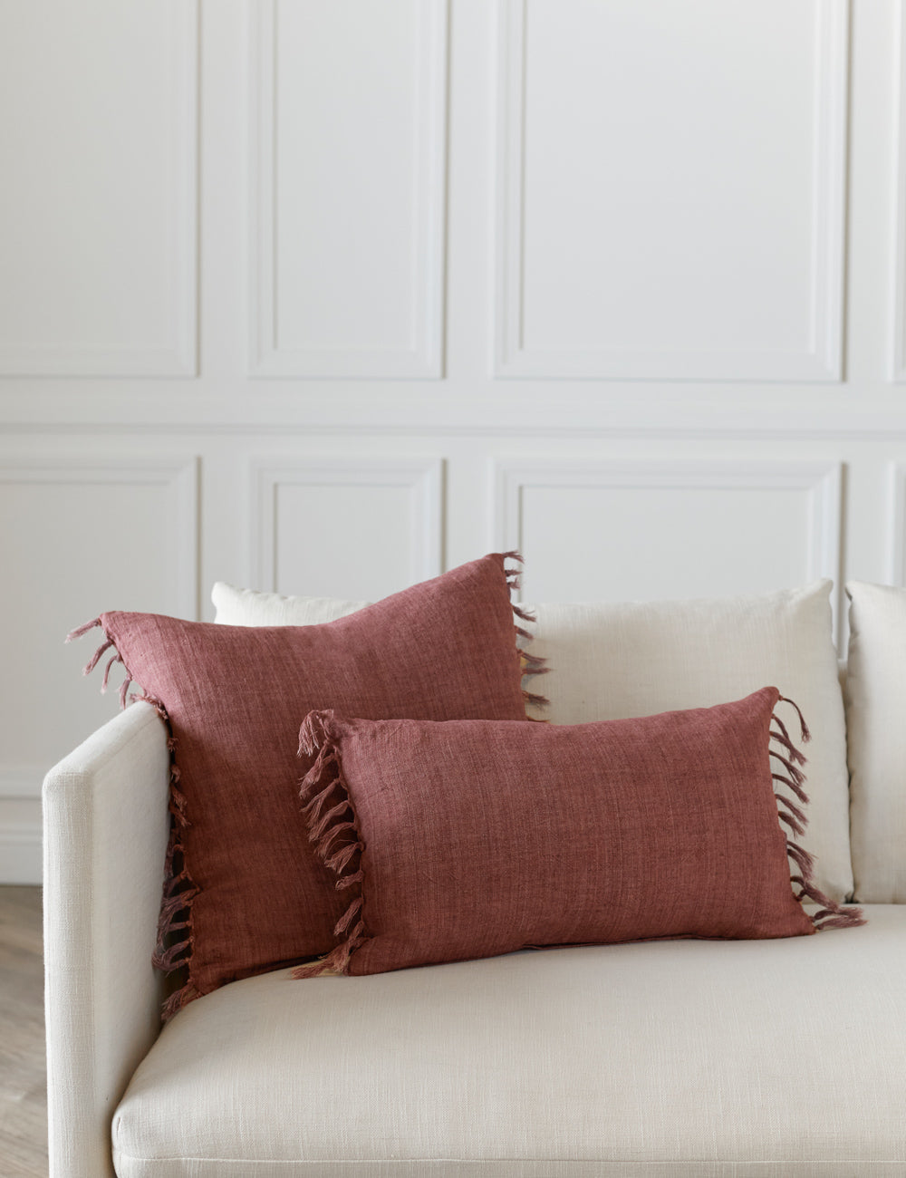 Brio Linen Pillow | Handmade with Tasseled Ends