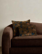 Riviera Velvet Pillow | Floral Print, Rich Palette