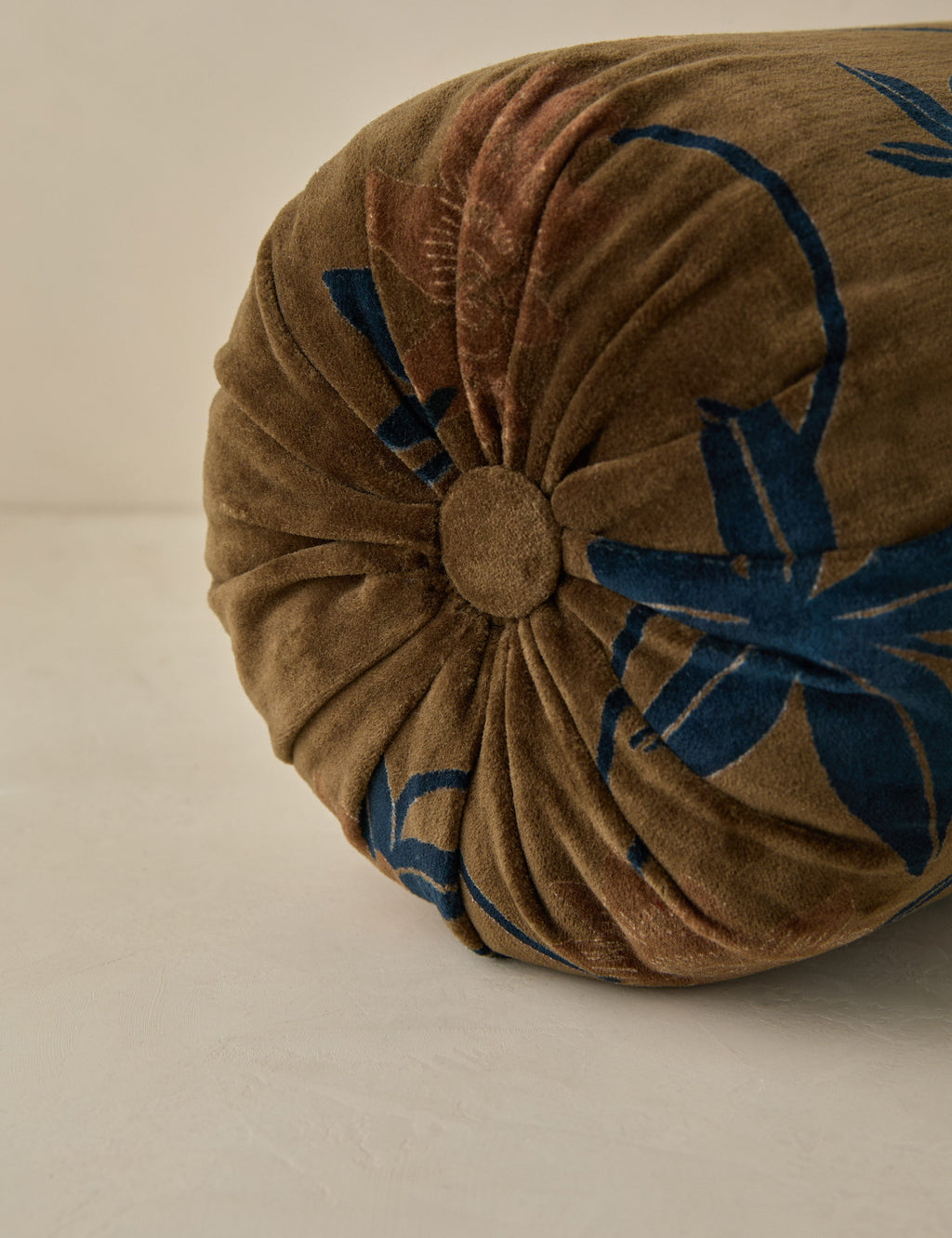 Riva Velvet Pillow | Floral Print, Rich Palette