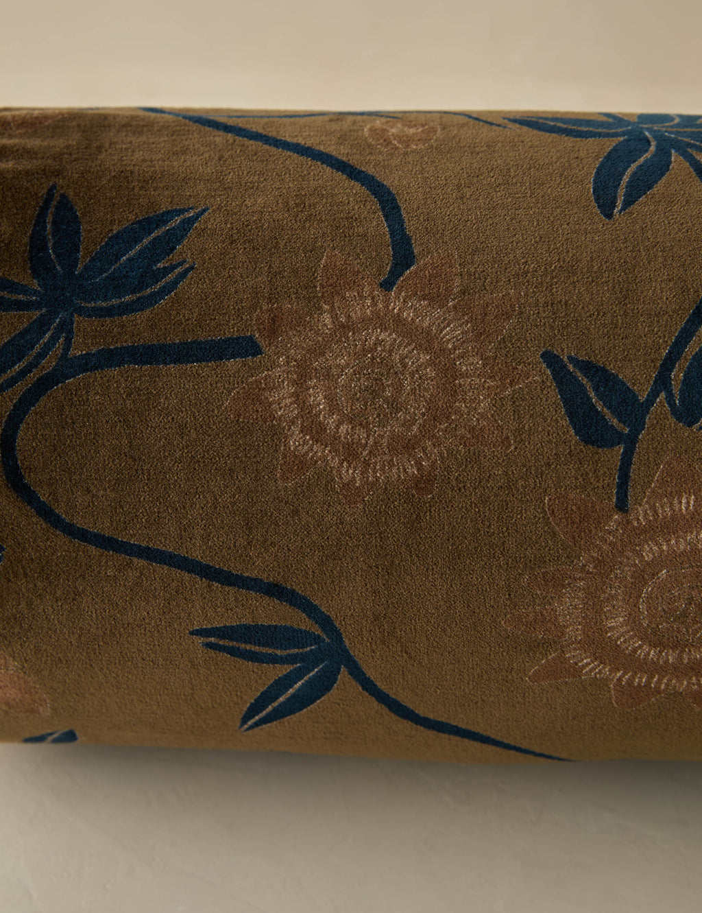Riviera Velvet Pillow | Floral Print, Rich Palette