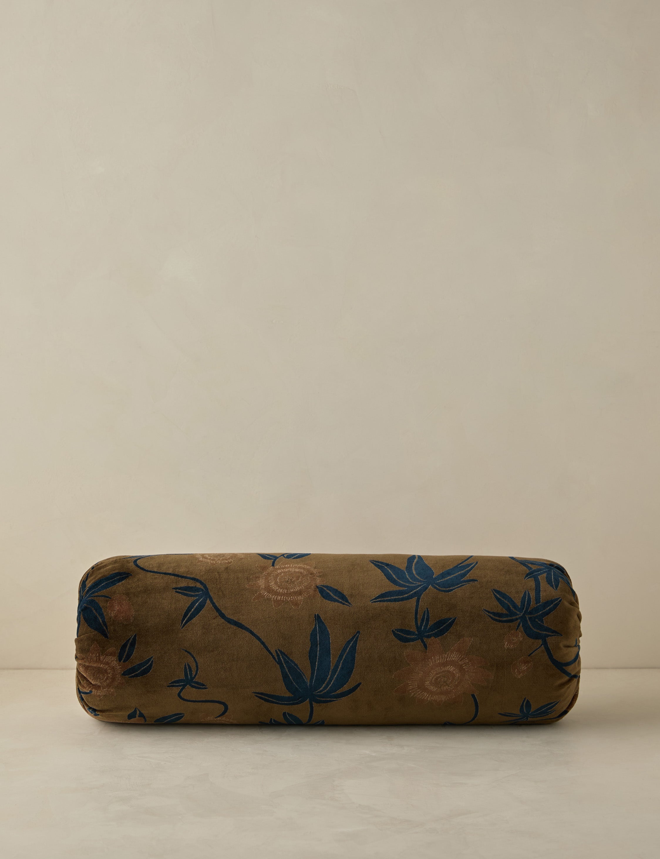Riviera Velvet Pillow | Floral Print, Rich Palette
