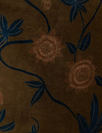 Riviera Velvet Pillow | Floral Print, Rich Palette