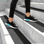 Rubber Stair Tread Strips 80 Grit Anti Slip Surface Pre Cut Design 6 Pack Indoor Outdoor