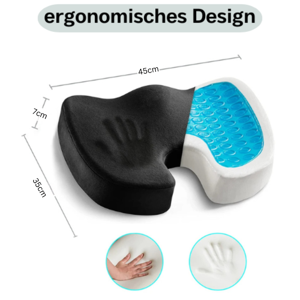 Back Relief: Orthopedic Seat Cushion – Memory Foam & Ergonomic for Office & Car