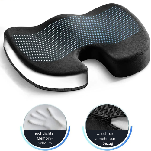 Back Relief: Orthopedic Seat Cushion – Memory Foam & Ergonomic for Office & Car