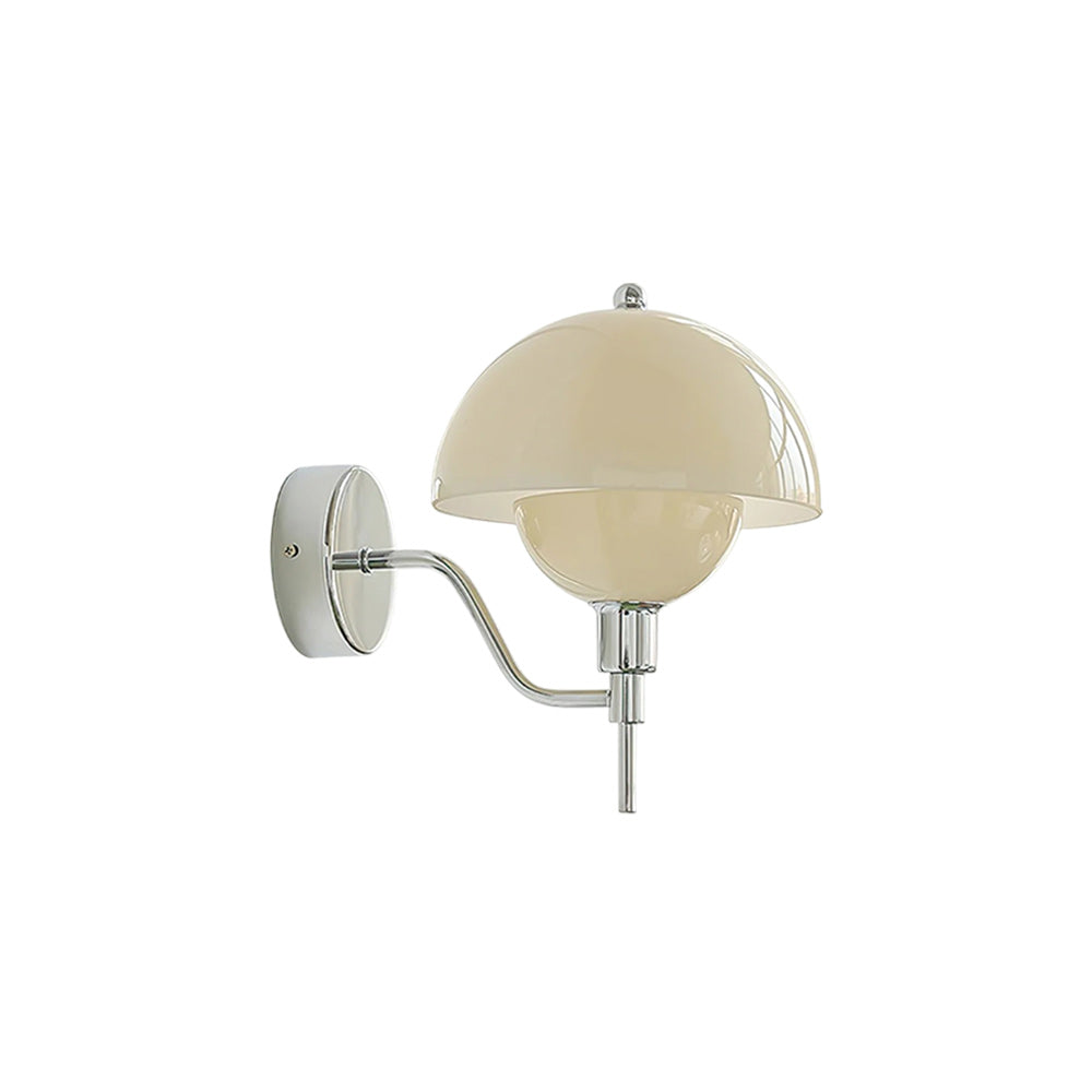 Ruhi Glass Orb Curved-Arm Wall Lamp