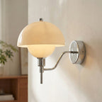 Ruhi Glass Orb Curved-Arm Wall Lamp