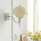 Ruhi Glass Orb Curved-Arm Wall Lamp