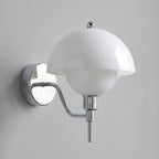 Ruhi Glass Orb Curved-Arm Wall Lamp