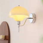 Ruhi Glass Orb Curved-Arm Wall Lamp