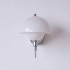 Ruhi Glass Orb Curved-Arm Wall Lamp