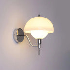 Ruhi Glass Orb Curved-Arm Wall Lamp