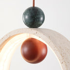 Runde Travertine Stone Pendant Light