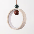 Runde Travertine Stone Pendant Light