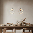 Runde Travertine Stone Pendant Light