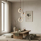Runde Travertine Stone Pendant Light