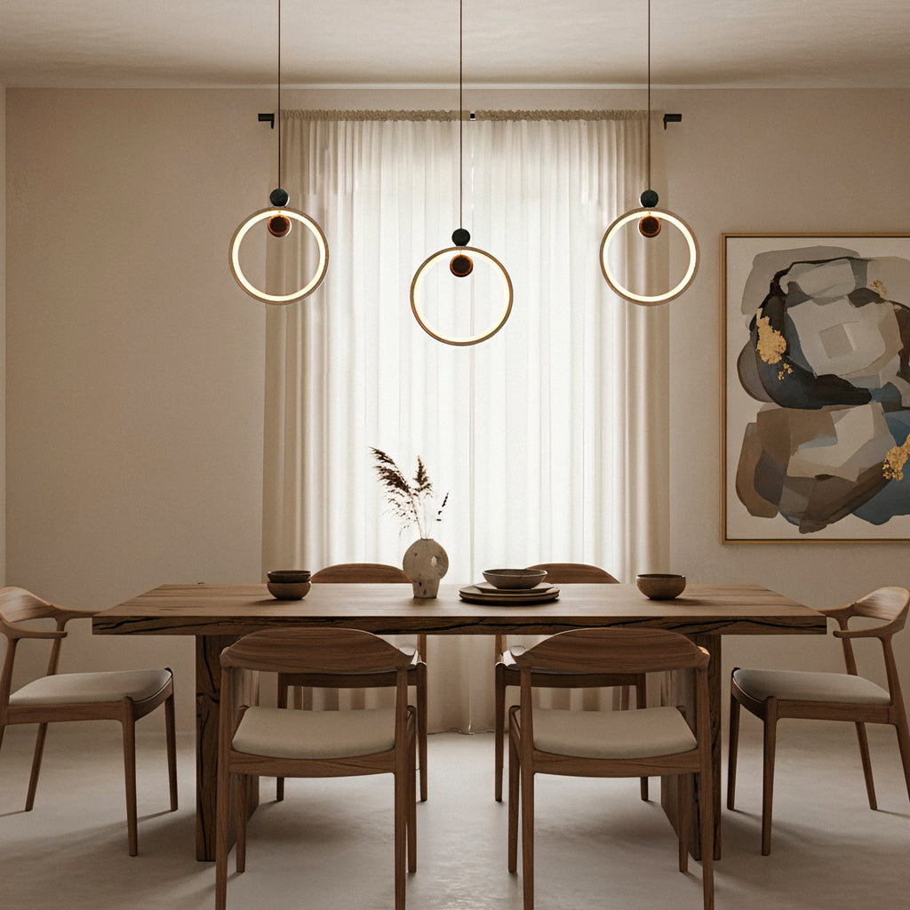 Runde Travertine Stone Pendant Light