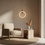 Runde Travertine Stone Pendant Light