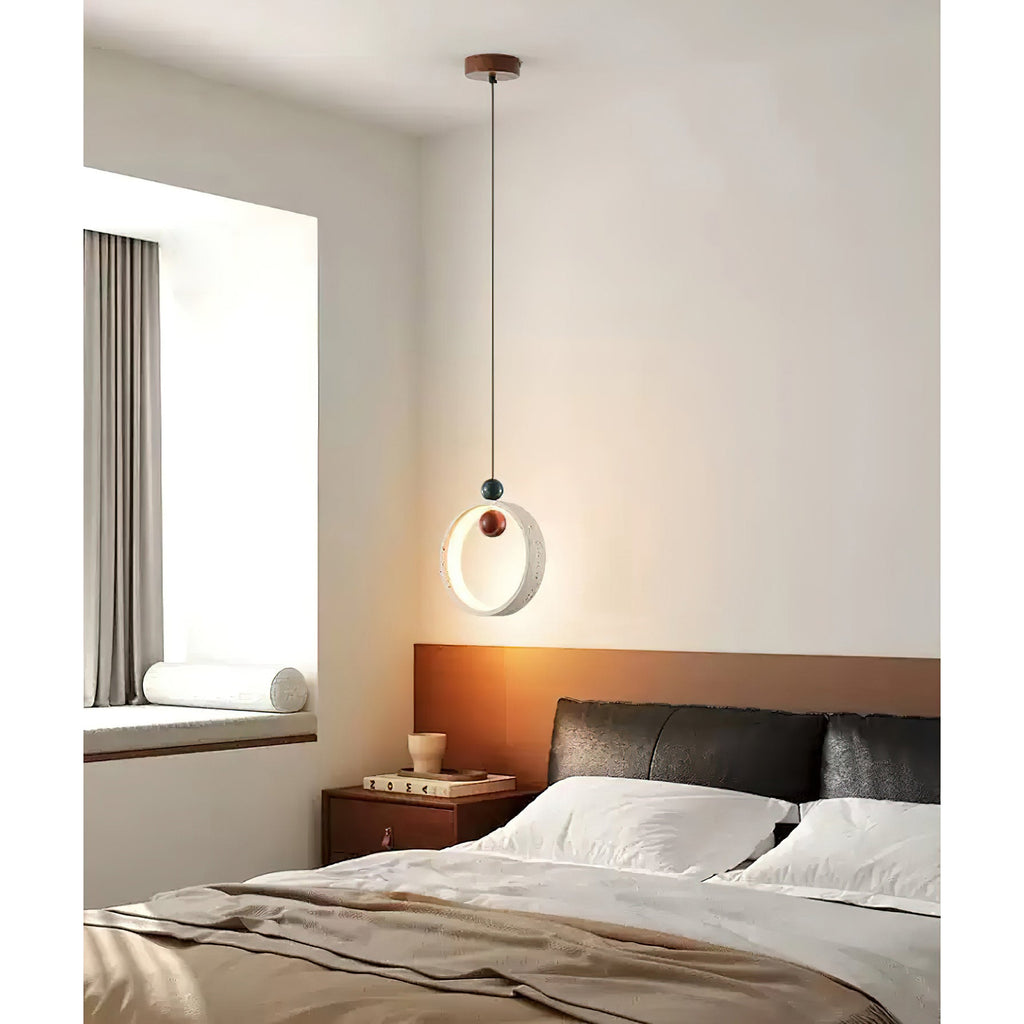 Runde Travertine Stone Pendant Light